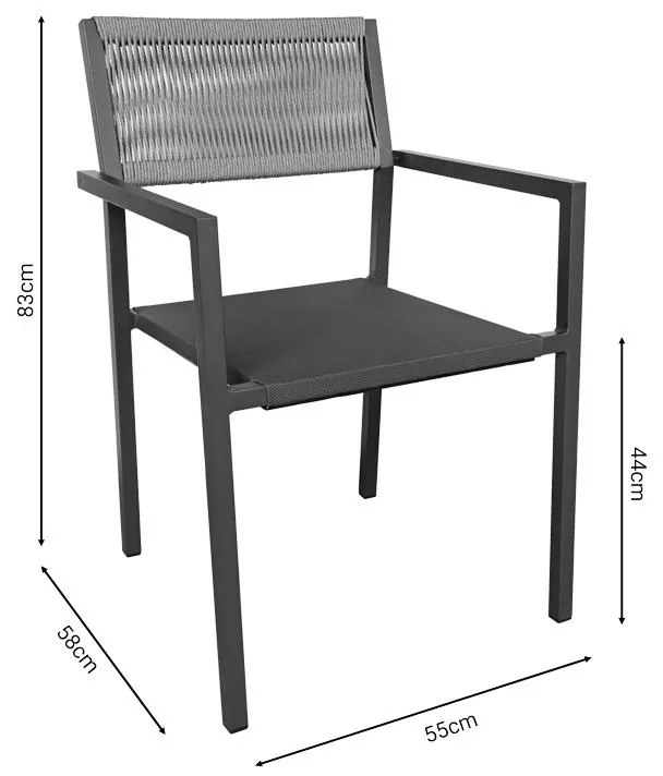 Τραπεζαρία Savor-Kliton σετ 5τεμ λευκό αλουμίνιο και rattan σε φυσικό χρώμα 80x80x74εκ 80x80x74 εκ.