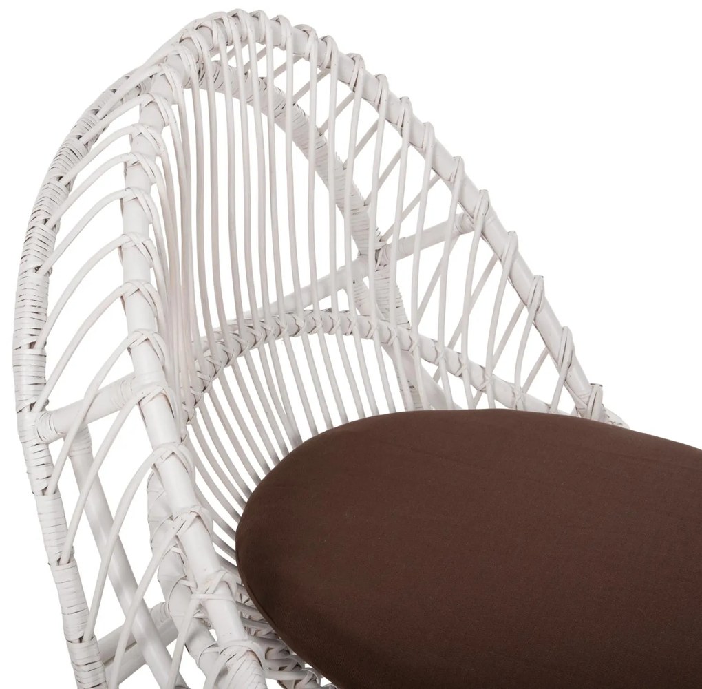 Καρέκλα - Πολυθρόνα ENTROPY C9840.02 Φυσικό Rattan με Καφέ Μαξιλάρι 80x97x85Υεκ. 80x97x85 εκ.