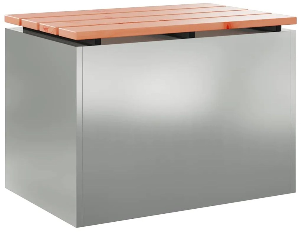 vidaXL Παγκάκι κήπου Ασημί 60 x 40 x 43 εκ Γαλβανισμένος χάλυβας