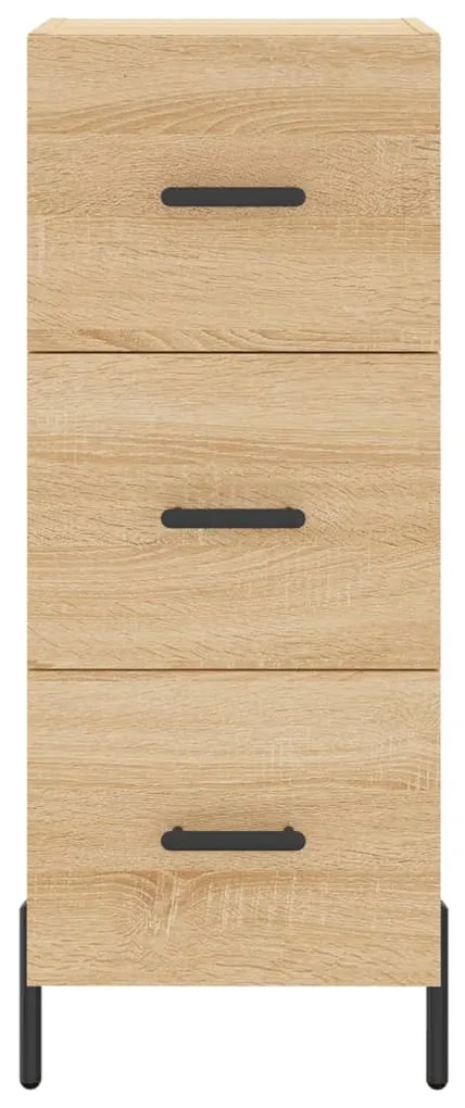 vidaXL Μπουφές Sonoma δρυς 34,5 x 34 x 180 εκ. από Επεξεργασμένο Ξύλο