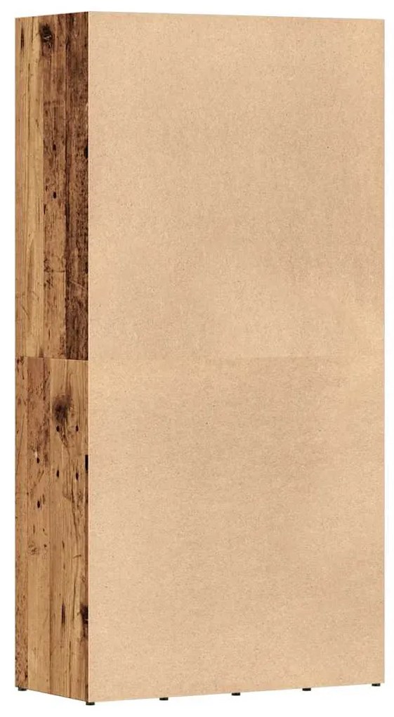 ντουλάπι βιβλίων Παλιό ξύλο 66x30x130 cm Κατασκευασμένο ξύλο - Καφέ
