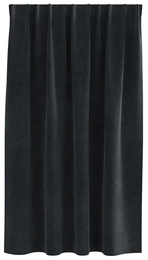 vidaXL Κουρτίνες με κουρτίνες 2 pcs Μαύρο 140 x 140 cm Βελούδο