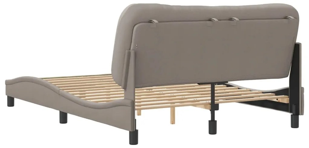 vidaXL Σκελετός Κρεβατιού Χωρίς Στρώμα Taupe 120x200 εκ. Υφασμάτινο