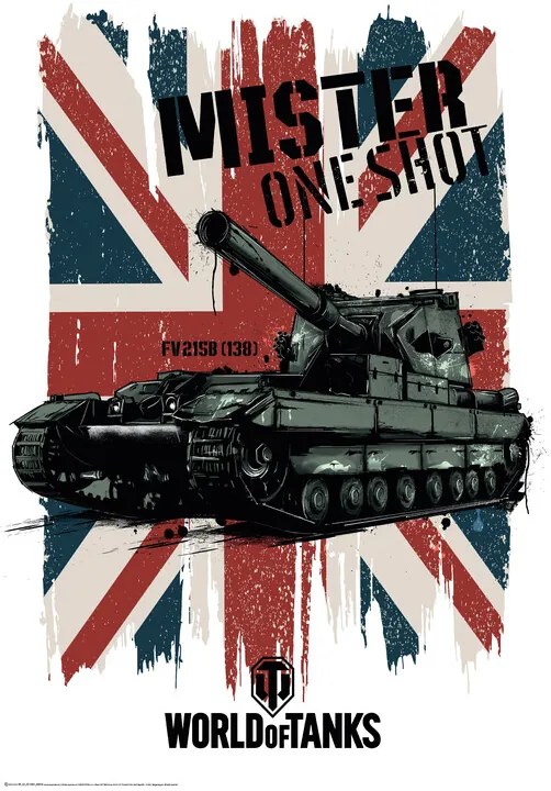 Αφίσα World of Tanks - Mister One Shot - Union Jack