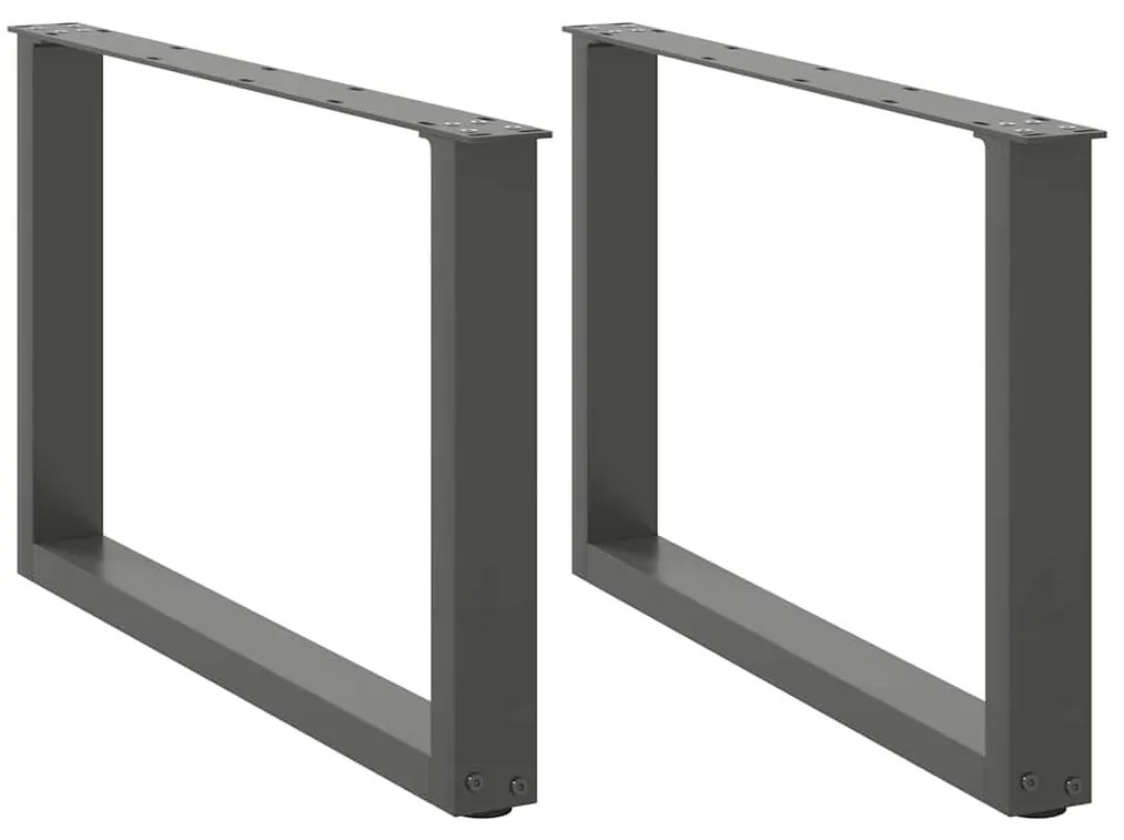 Πόδια Τραπεζιού Σαλονιού Σχήματος U 2 τεμ. Ανθρακί 70x(42-43) εκ. Ατσάλι