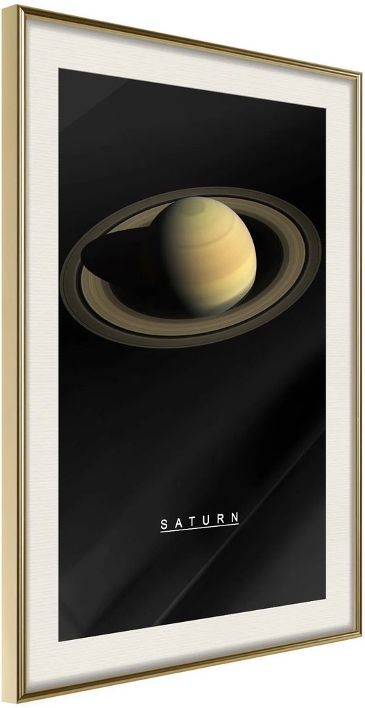 Αφίσα - The Solar System: Saturn - 20x30 - Χρυσό - Με πασπαρτού