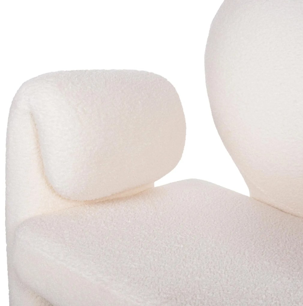 Πολυθρόνα HARTT C9777.05 Λευκό Teddy Ύφασμα 84x74x87Yεκ. 84x74x87 εκ.