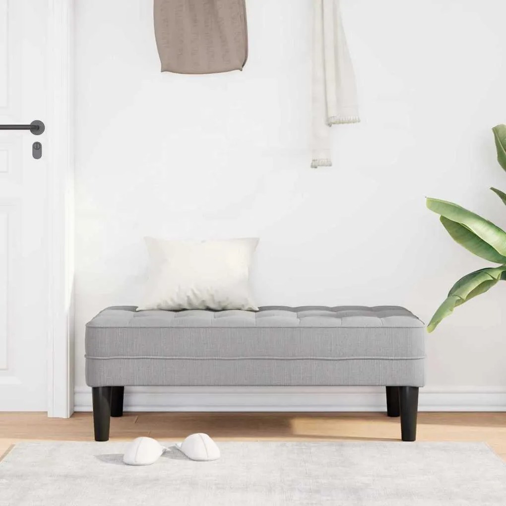 vidaXL παγκάκι Σκούρο γκρι 113 x 57 x 39 εκ. ύφασμα
