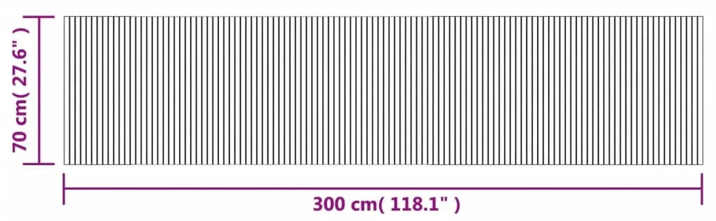 Χαλί Ορθογώνιο Καφέ 70 x 300 εκ. Μπαμπού - Καφέ