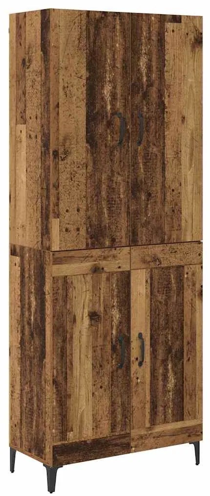 vidaXL Highboard Παλιό Ξύλο 69,5 x 34 x 180 εκ. Επεξεργασμένο ξύλο