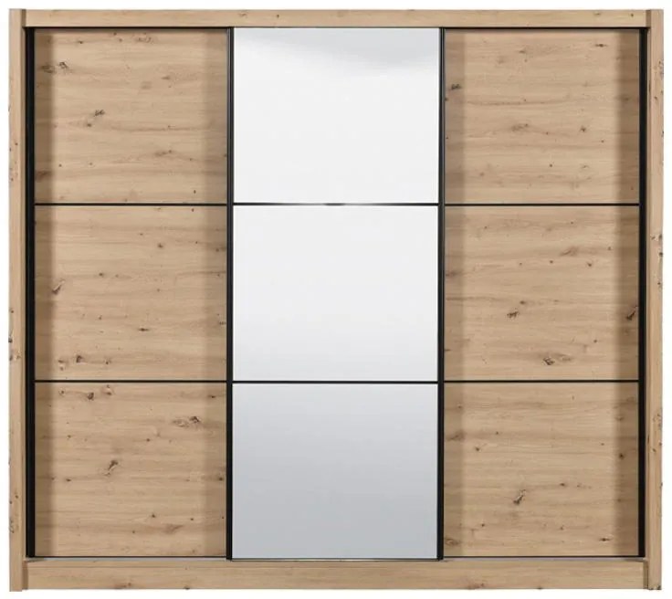 Ντουλάπα Navara με Καθρέφτη 245 OG Artisan Oak 242x60x215,5 εκ. 242x60x215.5 εκ.