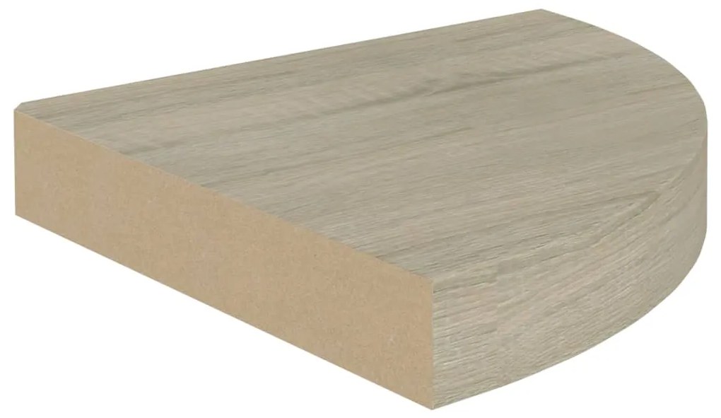 vidaXL Ράφια Τοίχου 2 τεμ. Χρώμα Δρυός 25x25x3,8 εκ. από MDF