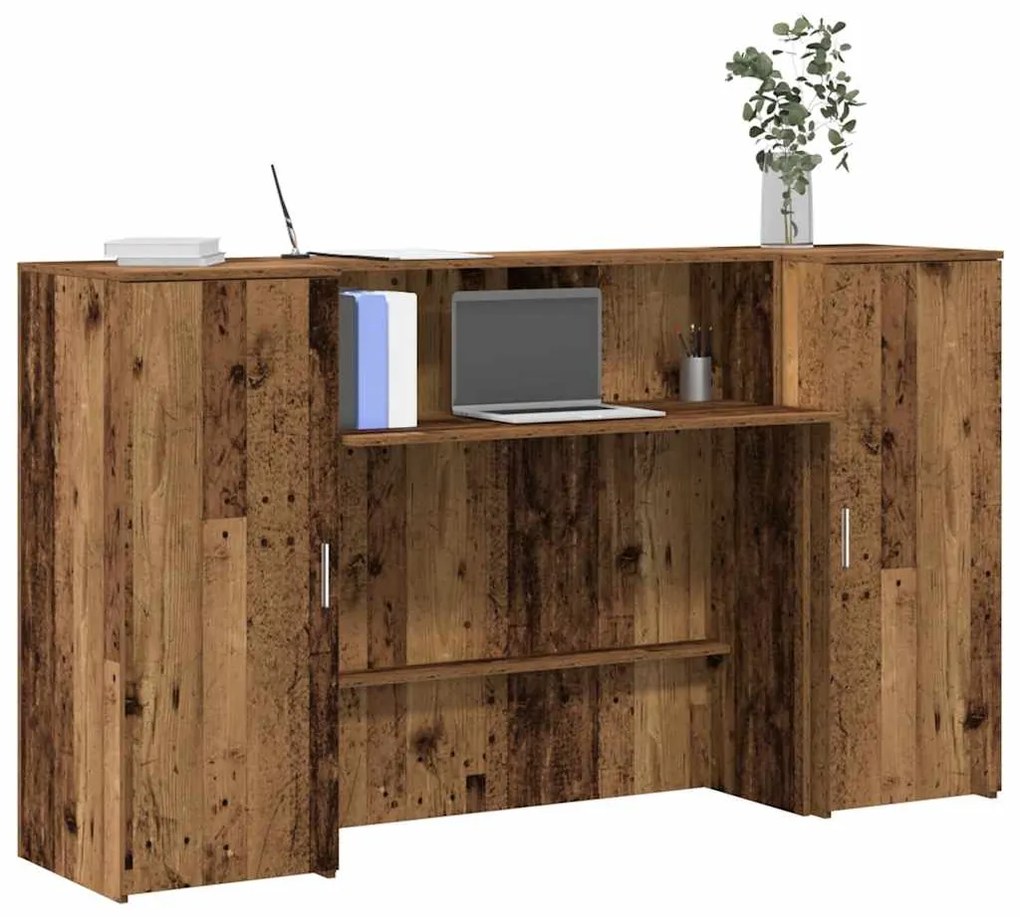 vidaXL Γραφείο υποδοχής Παλιό Ξύλο 180x50x103,5 εκ. Επεξεργασμένο Ξύλο
