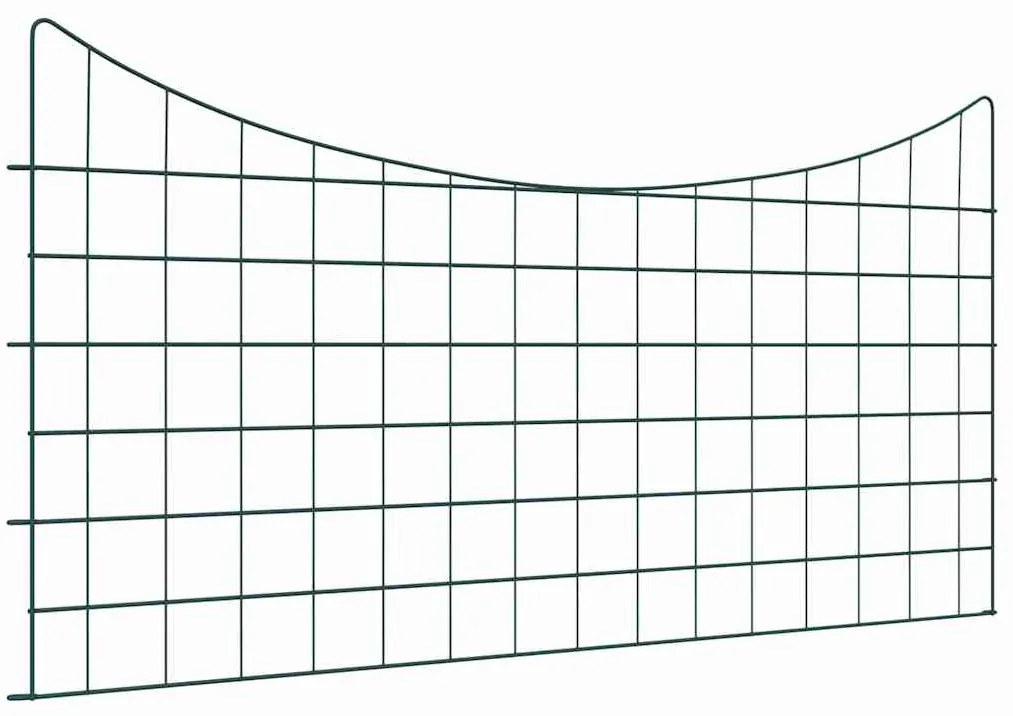 vidaXL Σετ φράχτη για λιμνούλες 5 pcs Πράσινο 100 x 50 cm Ατσάλι