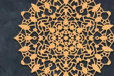 Intra απο ξύλο plywood 3mm-4mm πάχος – Διακόσμηση τοίχου Mandala Cut Laser Δίασταση  40x30 cm INTRAFABR-63925898