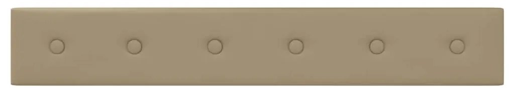 vidaXL Πάνελ Τοίχου 12 τεμ. Καπουτσίνο 90 x 15 εκ. 1,62 μ² Συνθ. Δέρμα