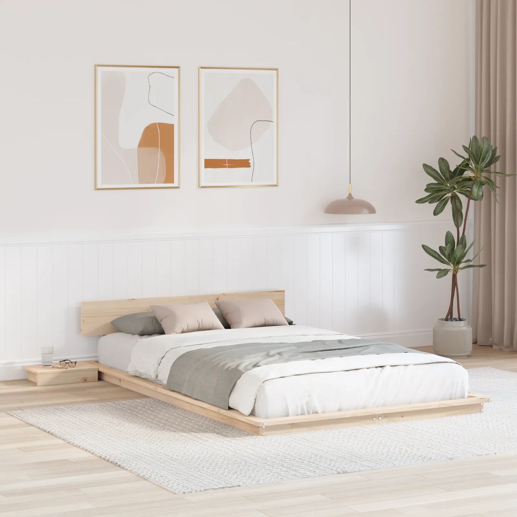 vidaXL Σκελετός Κρεβατιού Καφέ 120 x 200 cm ξύλο