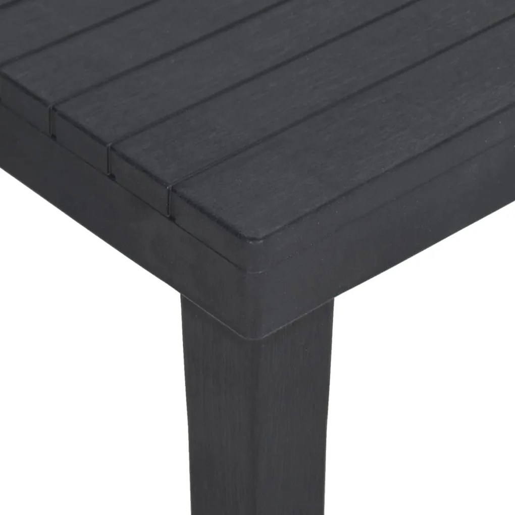vidaXL Τραπέζι Κήπου Ανθρακί 150 x 90 x 72 εκ. από Πολυπροπυλένιο