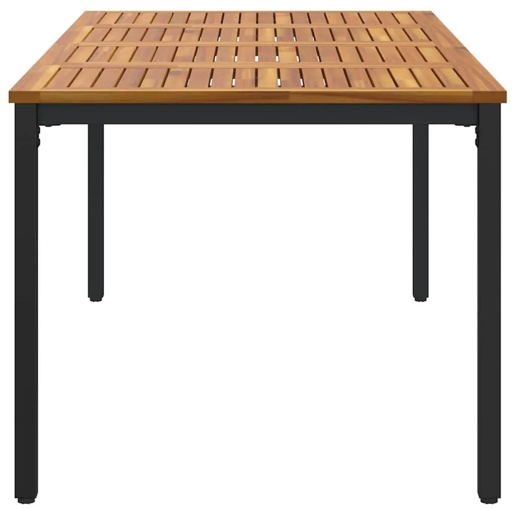 vidaXL Υπαίθρια Τραπέζια Φυσικό και μαύρο 200 x 90 x 75 cm