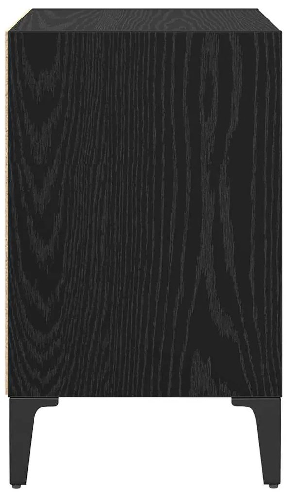 vidaXL Κομοδίνο Μαύρη δρυς 40 x 30 x 50 cm Επεξεργασμένο ξύλο