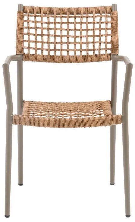 Καρέκλα Chiara Fylliana Καφέ 56x58x86 εκ. 56x58x86 εκ.