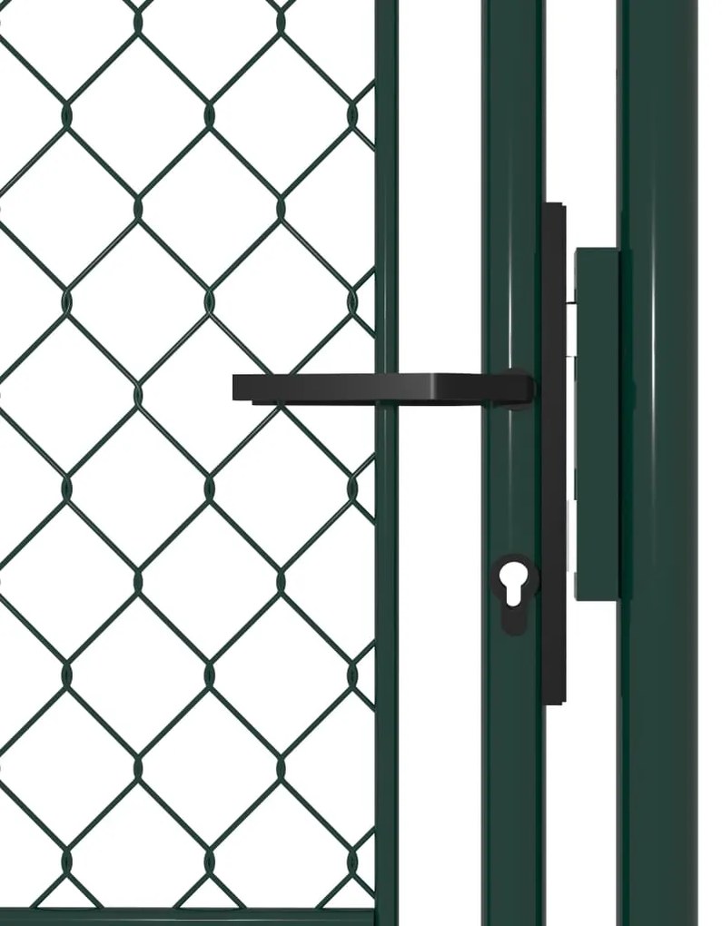 vidaXL Πόρτα Κήπου Πράσινη Ατσάλινη 100x125 εκ.