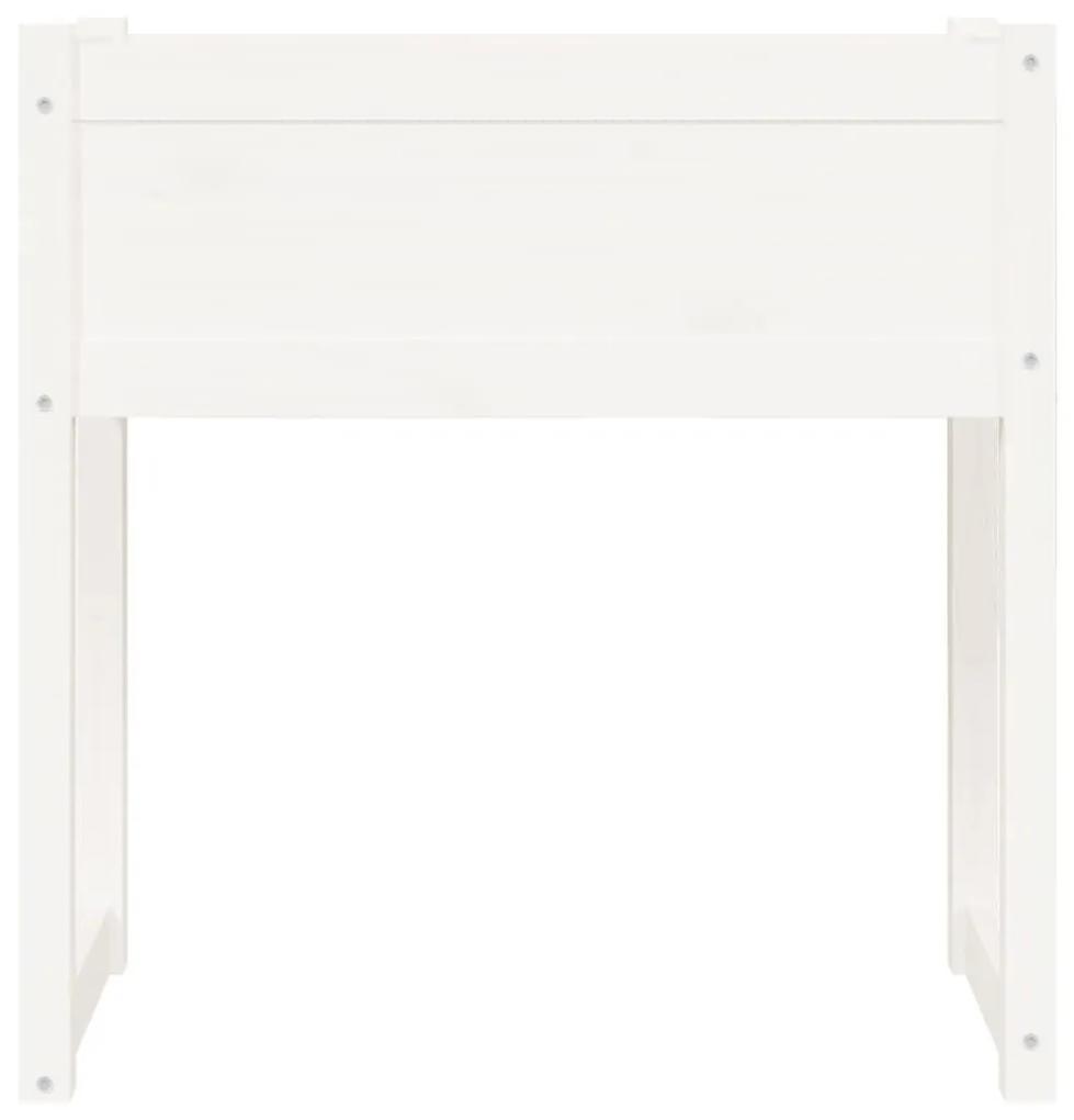 Ζαρντινιέρα Λευκή 78x40x81 εκ. από Μασίφ Ξύλο Πεύκου - Λευκό