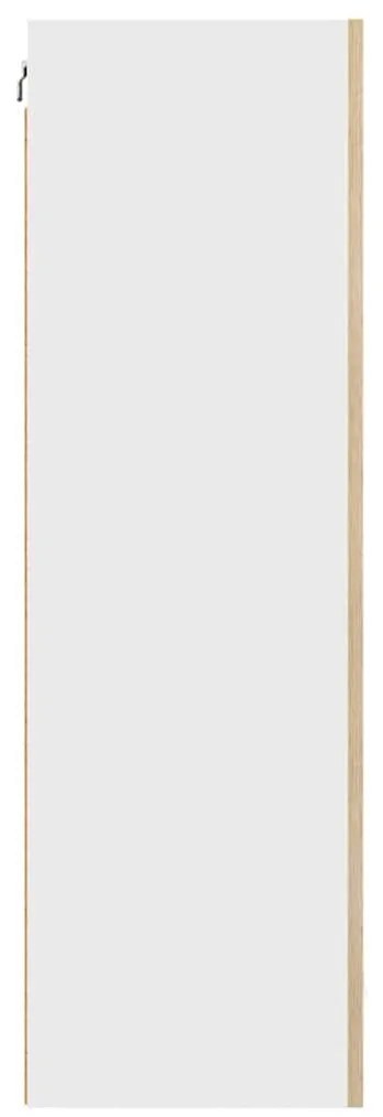 vidaXL Κρεμαστό ντουλάπι Σομόνα Δρυς και Λευκό 50 x 31 x 100 εκ.