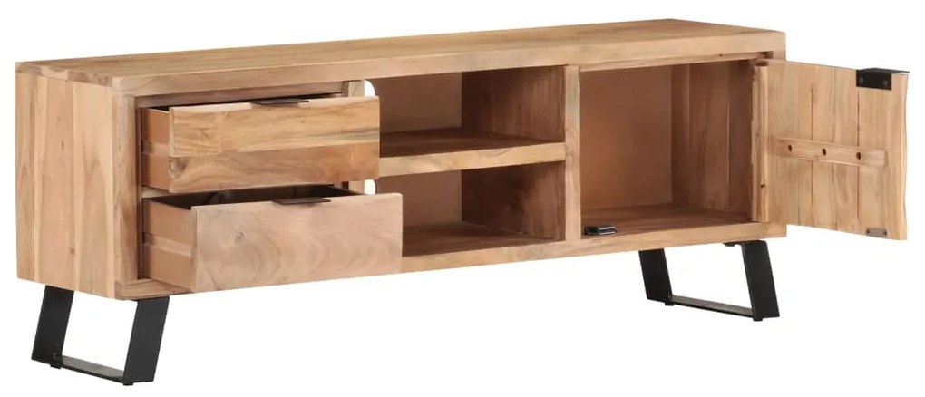 vidaXL Έπιπλο Τηλεόρασης Live Edge 120x30x42 εκ. Μασίφ Ξύλο Ακακίας