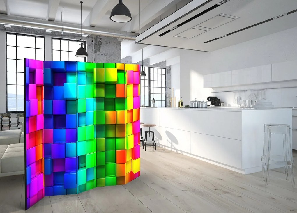 Διαχωριστικό με 5 τμήματα - Colourful Cubes II [Room Dividers] 225x172