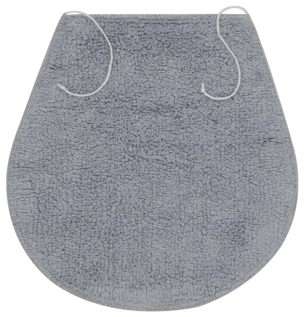 vidaXL Σετ Πατάκια Μπάνιου 3 τεμ. Γκρι Υφασμάτινα