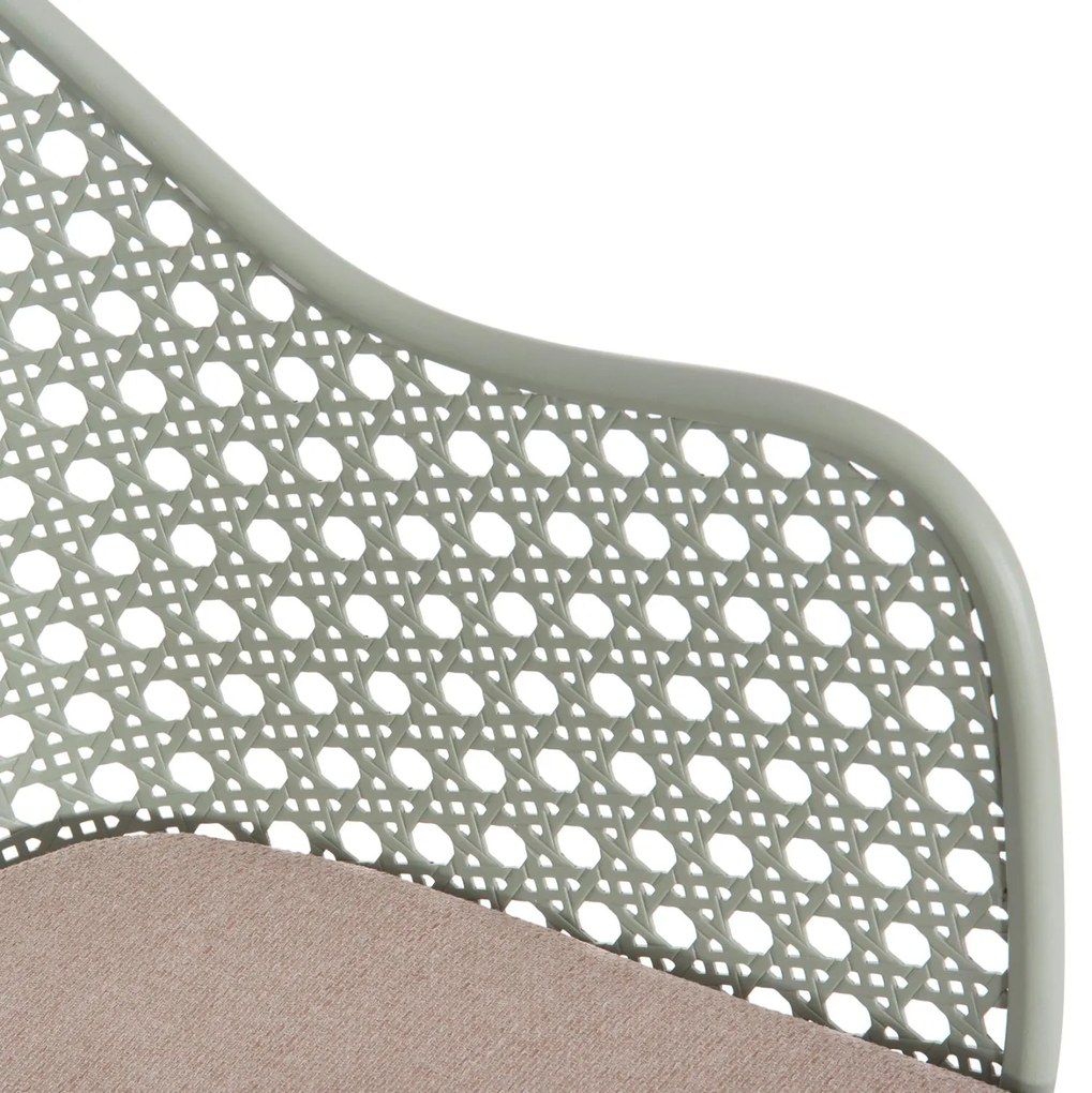 Καρέκλα - Πολυθρόνα OREGO C6268.06 Αλουμινίου Φυστικί με Μαξιλάρι Γκρί 56x59x81Υ εκ. 56x59x81 εκ.