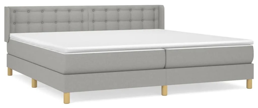 vidaXL Κρεβάτι Boxspring με Στρώμα Αν. Πράσινο 160x200εκ Υφασμάτινο