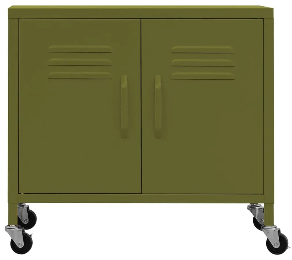 vidaXL Ντουλάπι Αποθήκευσης Πράσινο Λαδί 60 x 35 x 56 εκ. από Ατσάλι