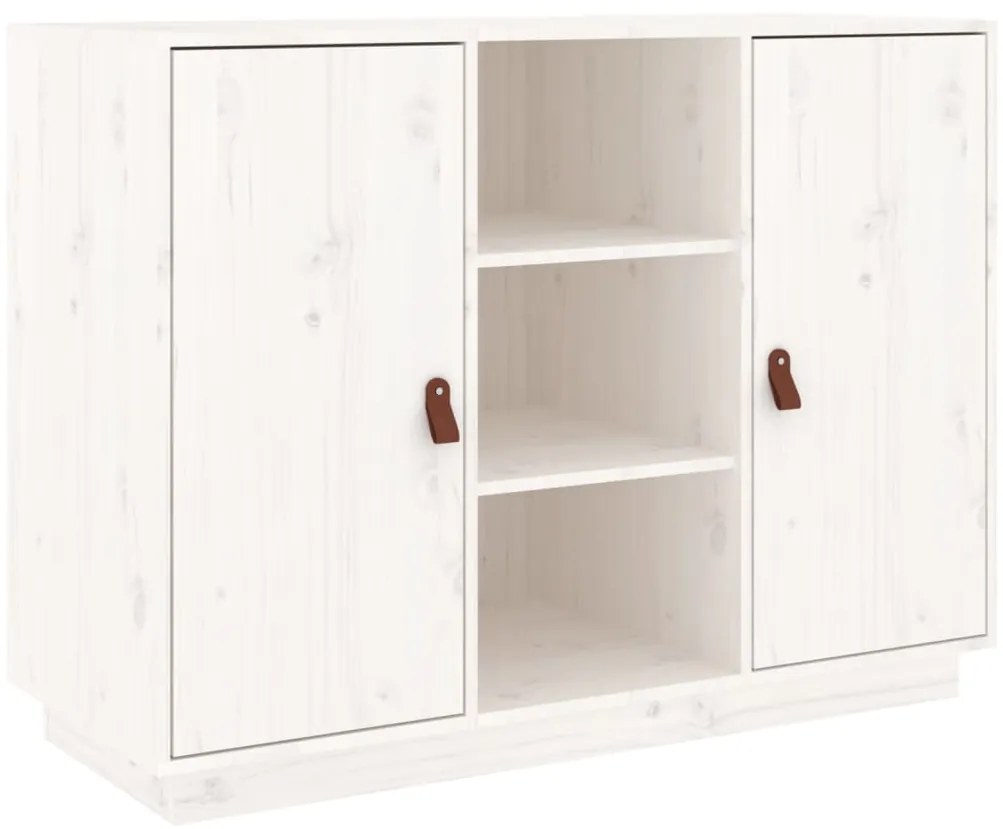 vidaXL Συρταριέρα Λευκή 100x40x75 εκ. από Μασίφ Ξύλο Πεύκου
