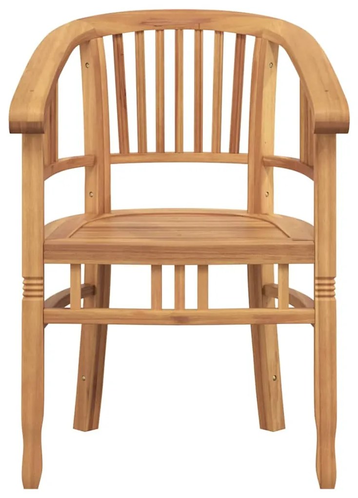 vidaXL Καρέκλες Κήπου 2 pcs Καφέ 63 x 58 x 89 εκ. Μασίφ ξύλο teak