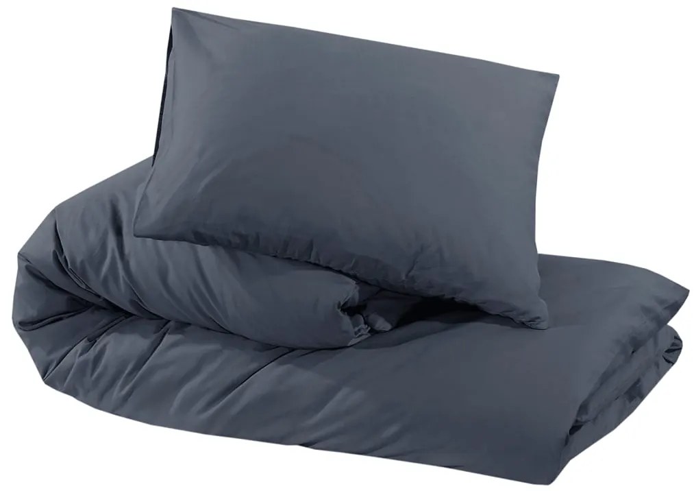 vidaXL Σετ Παπλωματοθήκης Ανθρακί 200x220 εκ. Βαμβακερό