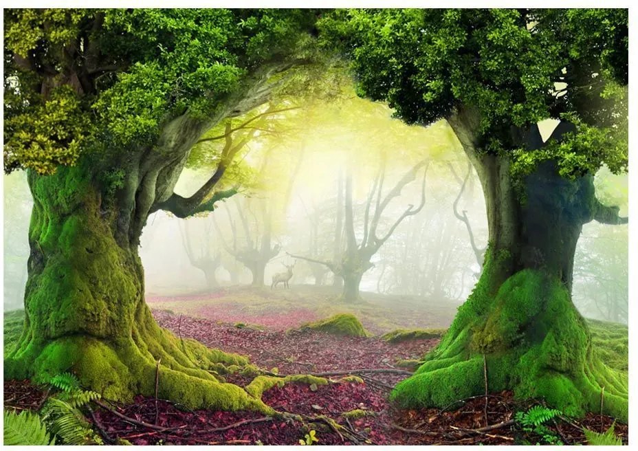 Αυτοκόλλητη φωτοταπετσαρία - Enchanted forest - 245x175