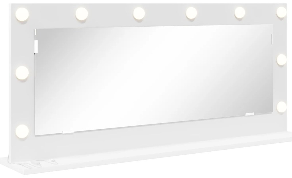 vidaXL Καθρέφτης Vanity με LED Φώτα Λευκό 100x45x18 εκ.
