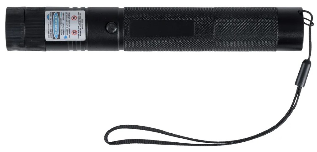 GloboStar® 78998 Φορητό Επαναφορτιζόμενο Laser Pointer 5Mw Class 3 DOT Zoom με Extra Κεφαλή για Dot Effects με Μπαταρία 18650 Li-ion 4800mAh &amp; Φορτιστή - Μπλε 450nm Φ2.2 x Υ15cm