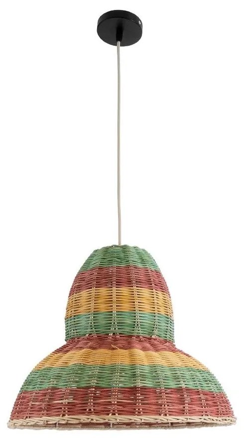 Φωτιστικό Οροφής Κρεμαστό Caballeros 02057 Boho 1xE27 IP20 40x30cm - Multi GloboStar