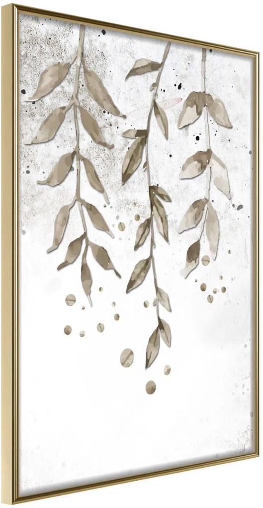 Αφίσα - Curtain of Leaves - 30x45 - Χρυσό - Χωρίς πασπαρτού