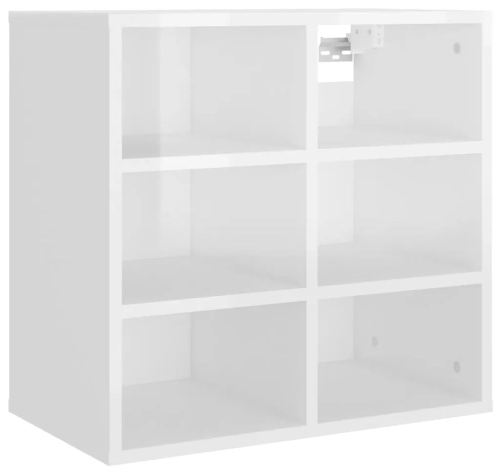 vidaXL Παπουτσοθήκες Γυαλιστερό Λευκό 52,5 x 30 x 50 εκ.