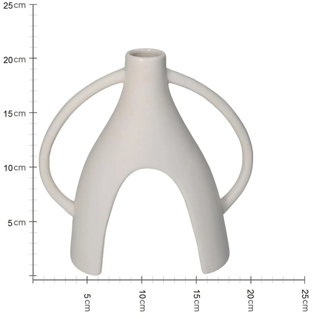 Βάζο Λευκό Πορσελάνη 20.4x8.4x20.7cm - 05150109 - 05150109