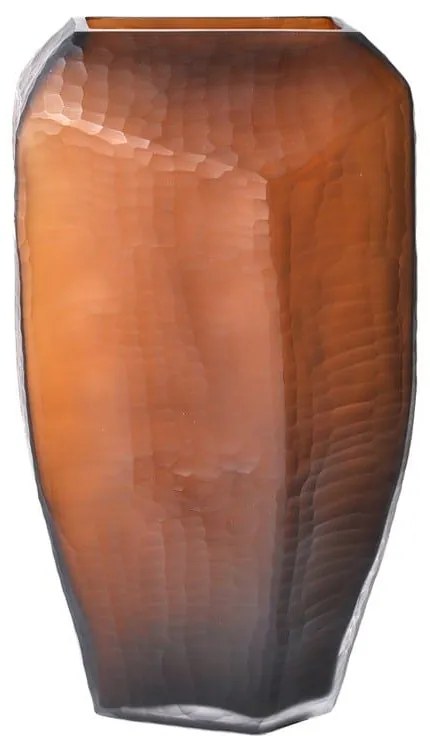 Βάζο Γυάλινο Ciseau 020148 20,5x11,5xH38cm Honey Brown Γυαλί