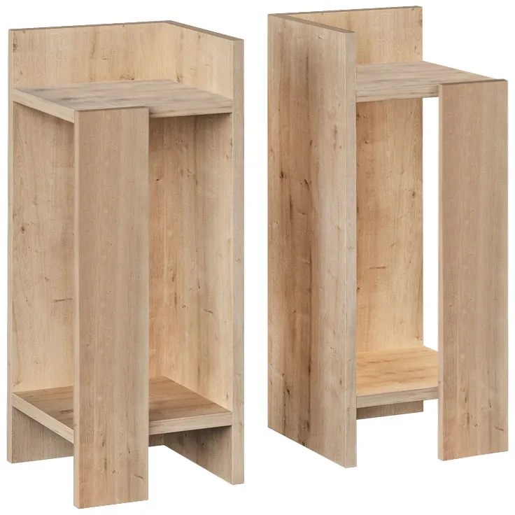 Κομοδίνο Elos Megapap σετ 2 τεμαχίων χρώμα sapphire oak 25x27x60εκ.