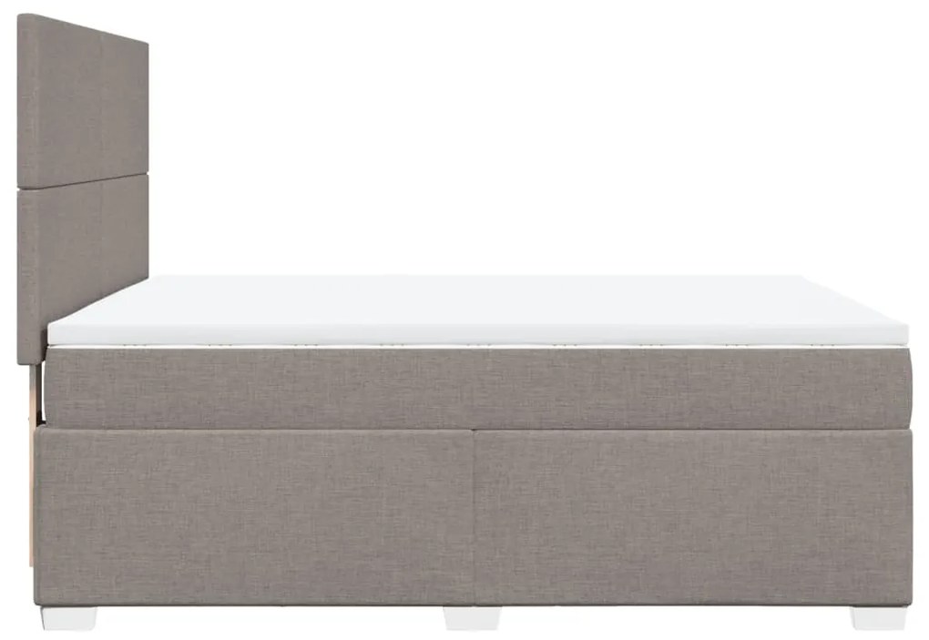 ΚΡΕΒΑΤΙ BOXSPRING ΜΕ ΣΤΡΩΜΑ TAUPE 160X200 ΕΚ. ΥΦΑΣΜΑΤΙΝΟ 3290536