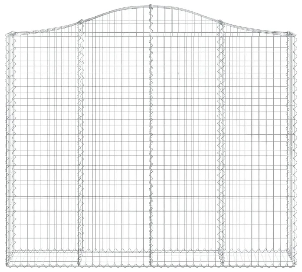 vidaXL Συρματοκιβώτια Τοξωτά 12 τεμ. 200x30x160/180 εκ. Γαλβαν. Ατσάλι