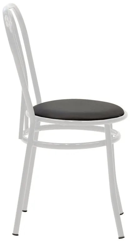 Καρέκλα &quot;WIEN&quot; από μέταλλο/τεχνόδερμα σε λευκό/μαύρο χρώμα 39x85