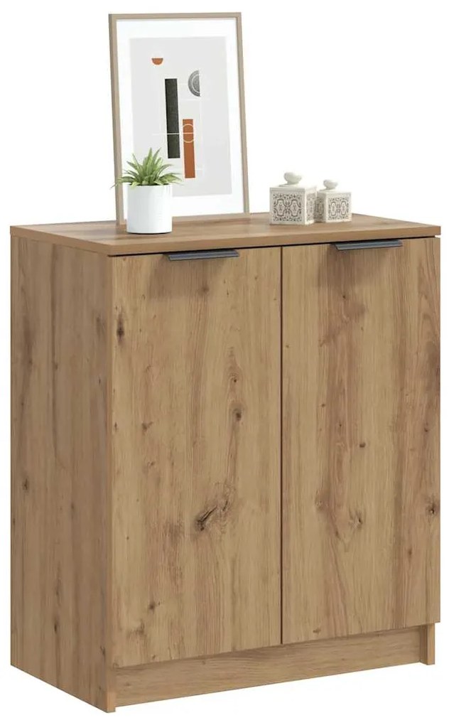vidaXL Παπουτσοθήκη Αρτισιανή Δρυς 59x35x70 εκ. Επεξ. Ξύλο